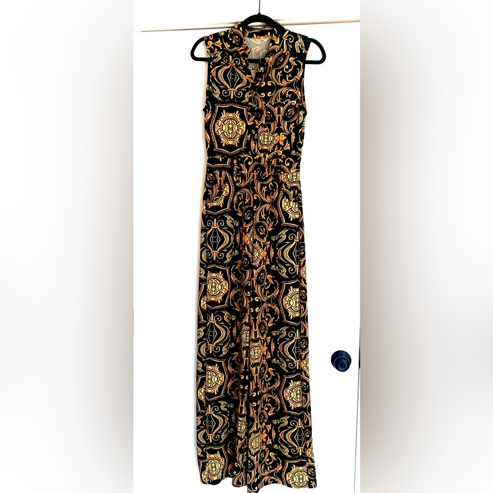 Elegant Black and Gold Jumpsuit